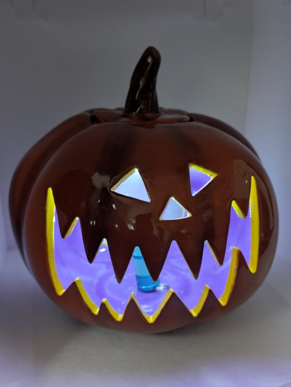 Disney Store Nightmare Before Christmas Ceramic Jack-o'-Lantern Candle Holder